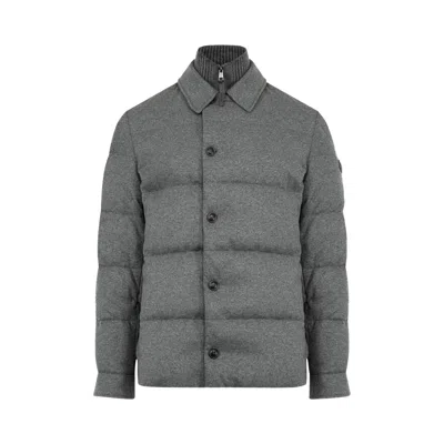 Pre-owned Moncler Pres Shirt Jacket 'grey' | Men's Size 3 In Gray