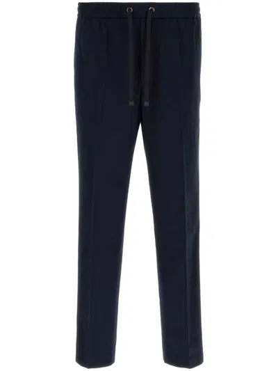 MONCLER PRESSED-CREASE STRAIGHT-LEG TROUSERS