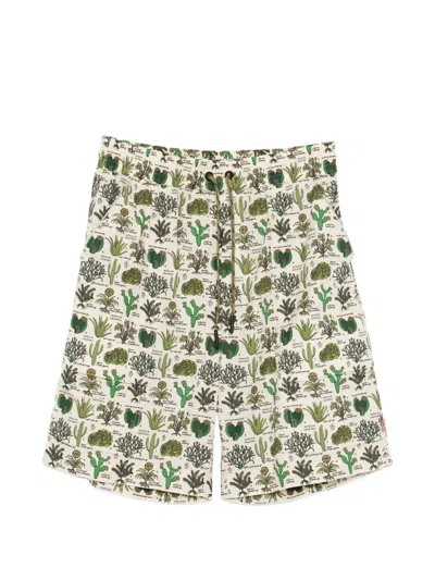 Moncler \-print Drawstring Shorts In White