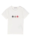 Moncler Printed And Patch Logo T-shirt In White
