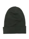 Moncler Printed Beanie Hat In Green