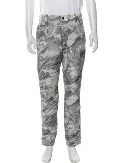 Pre-owned Moncler Printed Cargo Pants In Gray