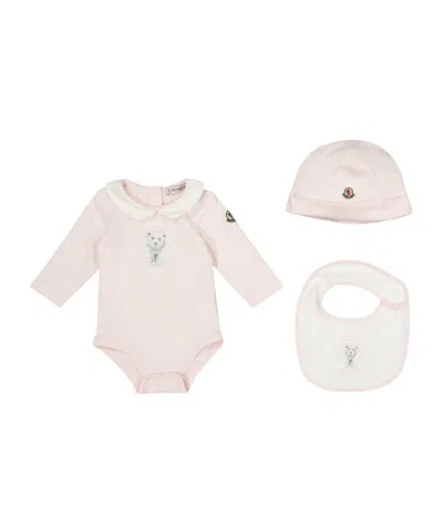 Moncler Printed Clothing Set In Pink