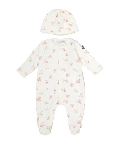 Moncler Babies' Printed Clothing Set In White