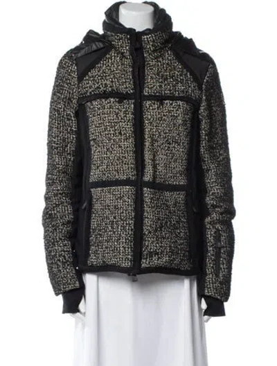 Pre-owned Moncler Printed Coat In Black