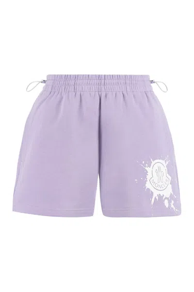 MONCLER PRINTED COTTON SHORTS