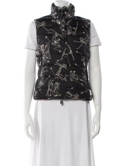 Pre-owned Moncler Printed Down Jacket In Gray