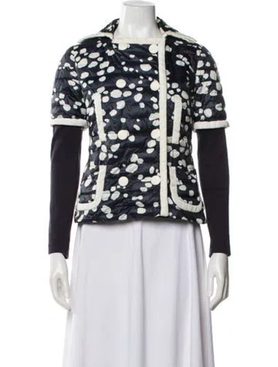 Pre-owned Moncler Printed Down Jacket In Multi