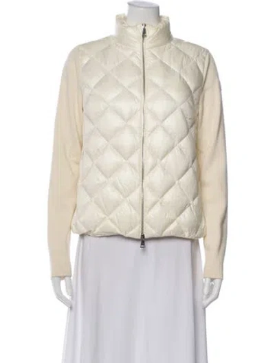 Pre-owned Moncler Printed Down Jacket In Neutral