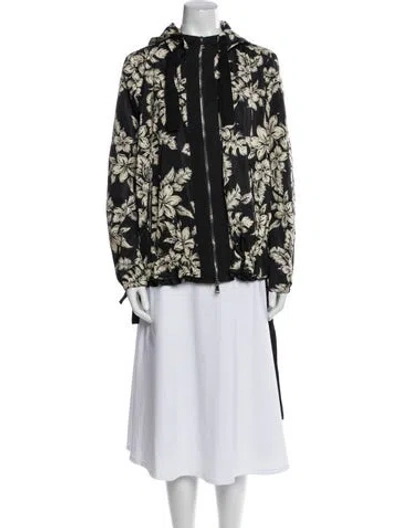 Pre-owned Moncler Printed Jacket In Black