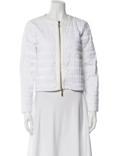Pre-owned Moncler Printed Jacket In White