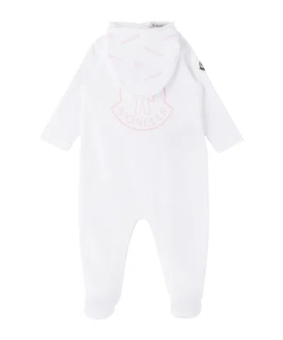 Moncler Printed Jumpsuit And Bib Set In White