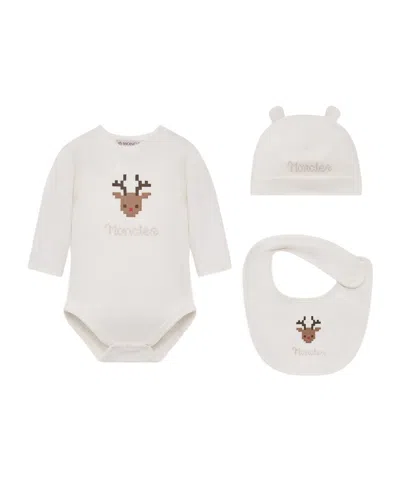Moncler Babies' Printed Logo Cotton Set In White