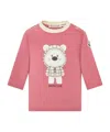Moncler Printed Long-sleeved T-shirt In Pink