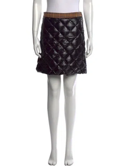 Pre-owned Moncler Printed Mini Skirt In Black
