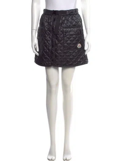 Pre-owned Moncler Printed Mini Skirt In Black