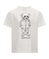 Moncler T-shirt En Coton À Motif Imprimé In White