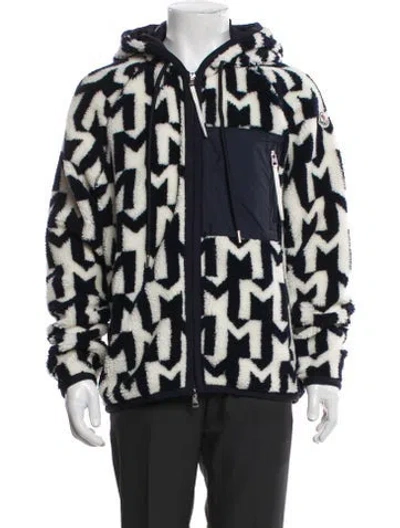 Pre-owned Moncler Printed Parka In Gray