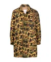 Moncler Printed Pattern Down Jacket In Brown