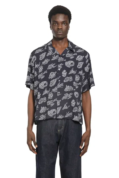 Moncler Printed Short Sleeve Shirt In Multi