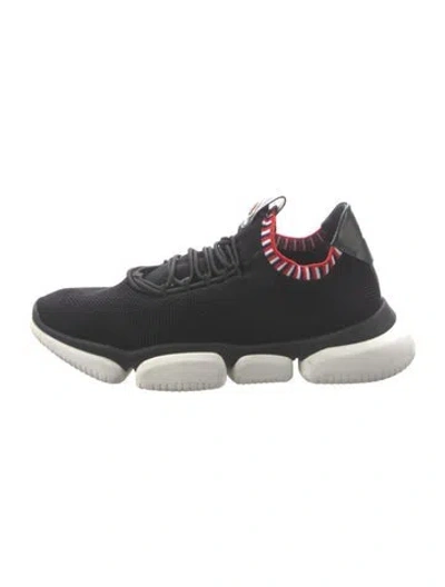 Pre-owned Moncler Printed Sneakers In Black