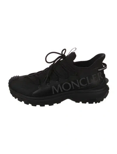 Pre-owned Moncler Printed Sneakers In Black