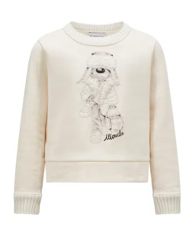 Moncler Printed Sweatshirt In Nude
