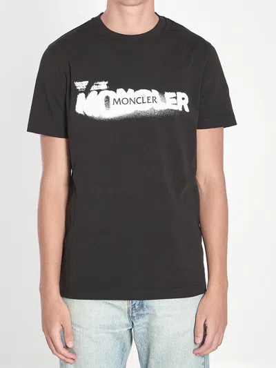 Moncler Printed T-shirt In Black