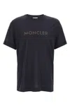 Moncler Logo Crewneck T-shirt In Blue
