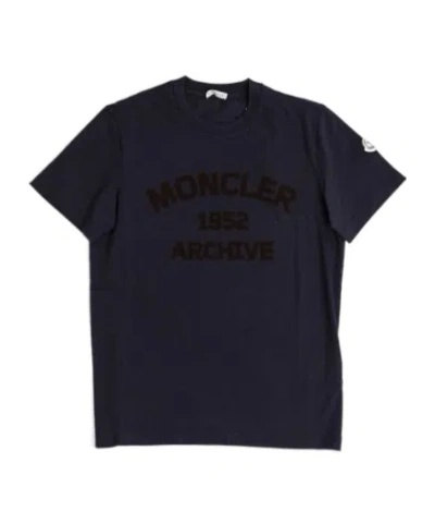 Moncler Printed T-shirt In Blue