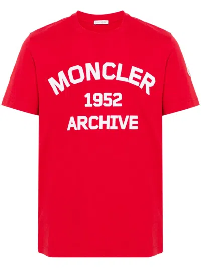 Moncler Printed T-shirt In Red