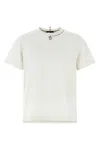 Moncler Crew Neck Printed Short Sleeve T-shirt In White