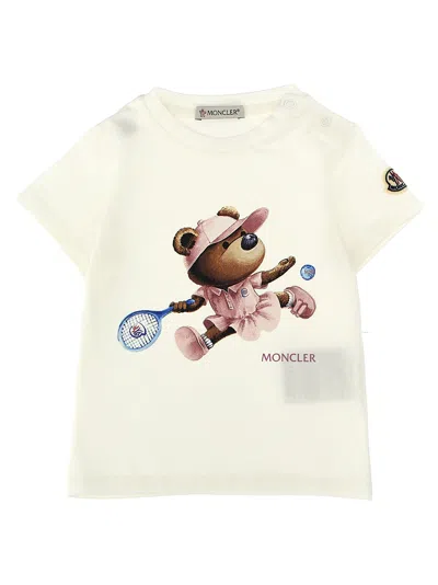 Moncler Kids' Printed T-shirt In White