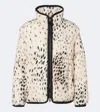 Moncler Printed Technical Down Jacket In Neutral