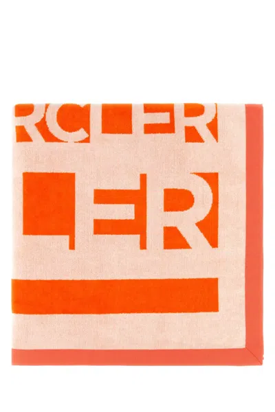 Moncler Printed Terry Beach Towel In Orange
