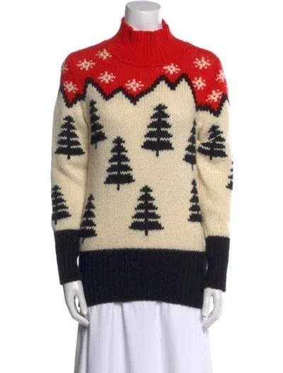 Pre-owned Moncler Printed Turtleneck Sweater In Multi