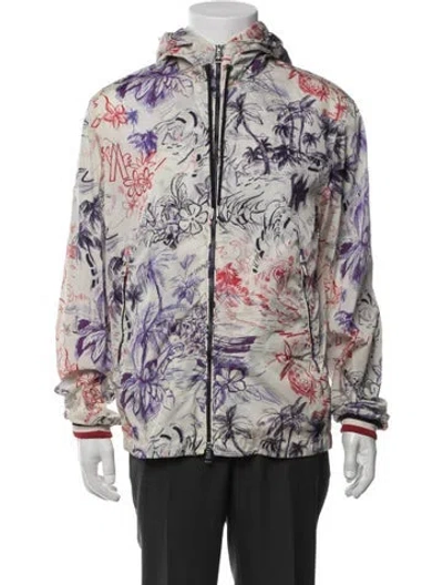 Pre-owned Moncler Printed Windbreaker In Multi