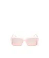 Moncler Promenade Rectangle-frame Sunglasses In Pink