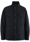 Moncler Promontoire Reversible Woven Shell Jacket In Navy