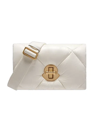 Moncler Puf Quilted Shoulder Bag In White