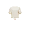 Moncler Crew Neck Puff Sleeve Nylon Top In White