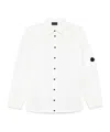 Moncler White Cotton Shirt With Contrast  Front Buttons In White