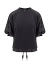 Moncler Puff Sleeve T In Black