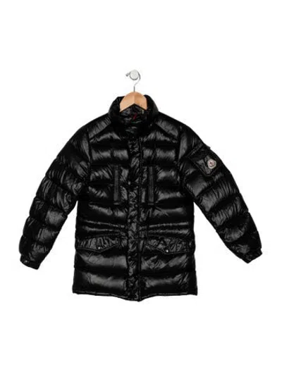 Pre-owned Moncler Kids' Puffer Button Down Jacket In Black