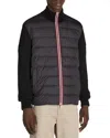 Moncler Padded Front Panel Cardigan With High Collar In Black