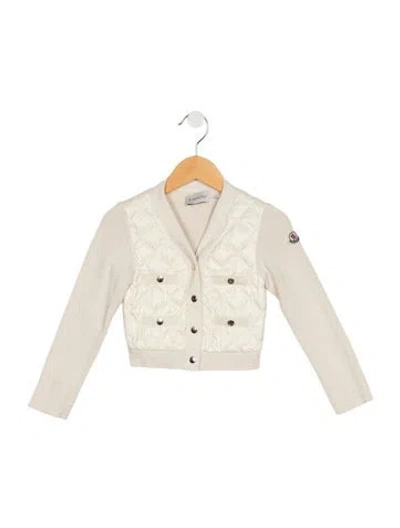 Pre-owned Moncler Babies' Puffer Cardigan Jacket In Neutrals