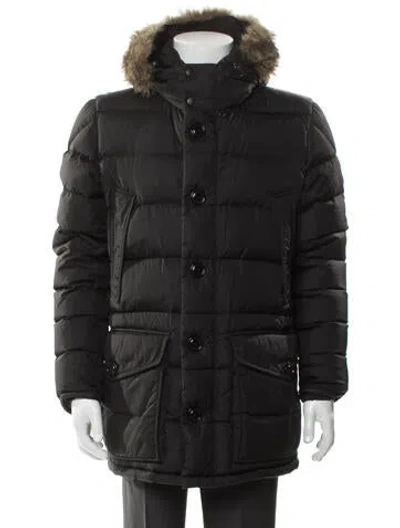 Pre-owned Moncler Puffer Coat In Black
