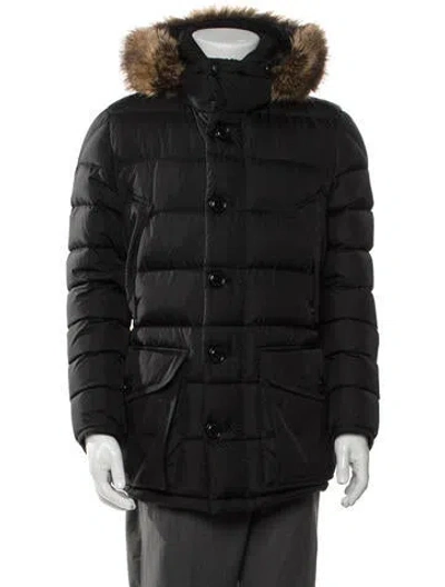 Pre-owned Moncler Puffer Coat In Black
