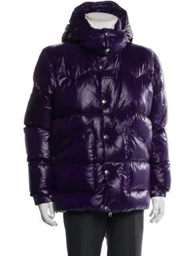 Pre-owned Moncler Puffer Coat In Blue