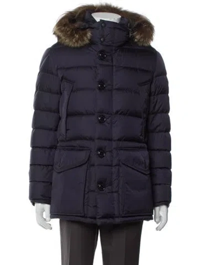Pre-owned Moncler Puffer Coat In Blue